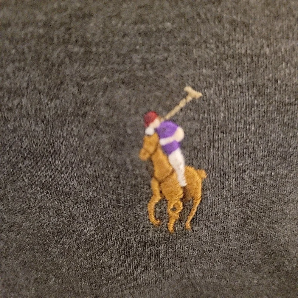 Polo Ralph Lauren Shirt Mens Large Gray‎ Pima Soft Touch Flesh Pony Pullover